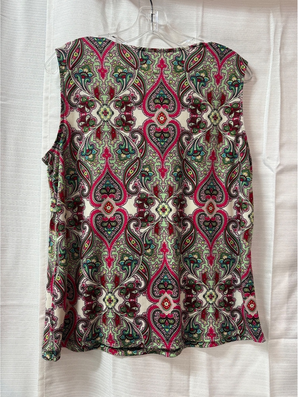 Jones Studio Sleeveless Paisley Print Blouse Size L